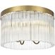 Harlow 4 Light 16 inch Satin Gold Flush Mount Ceiling Light
