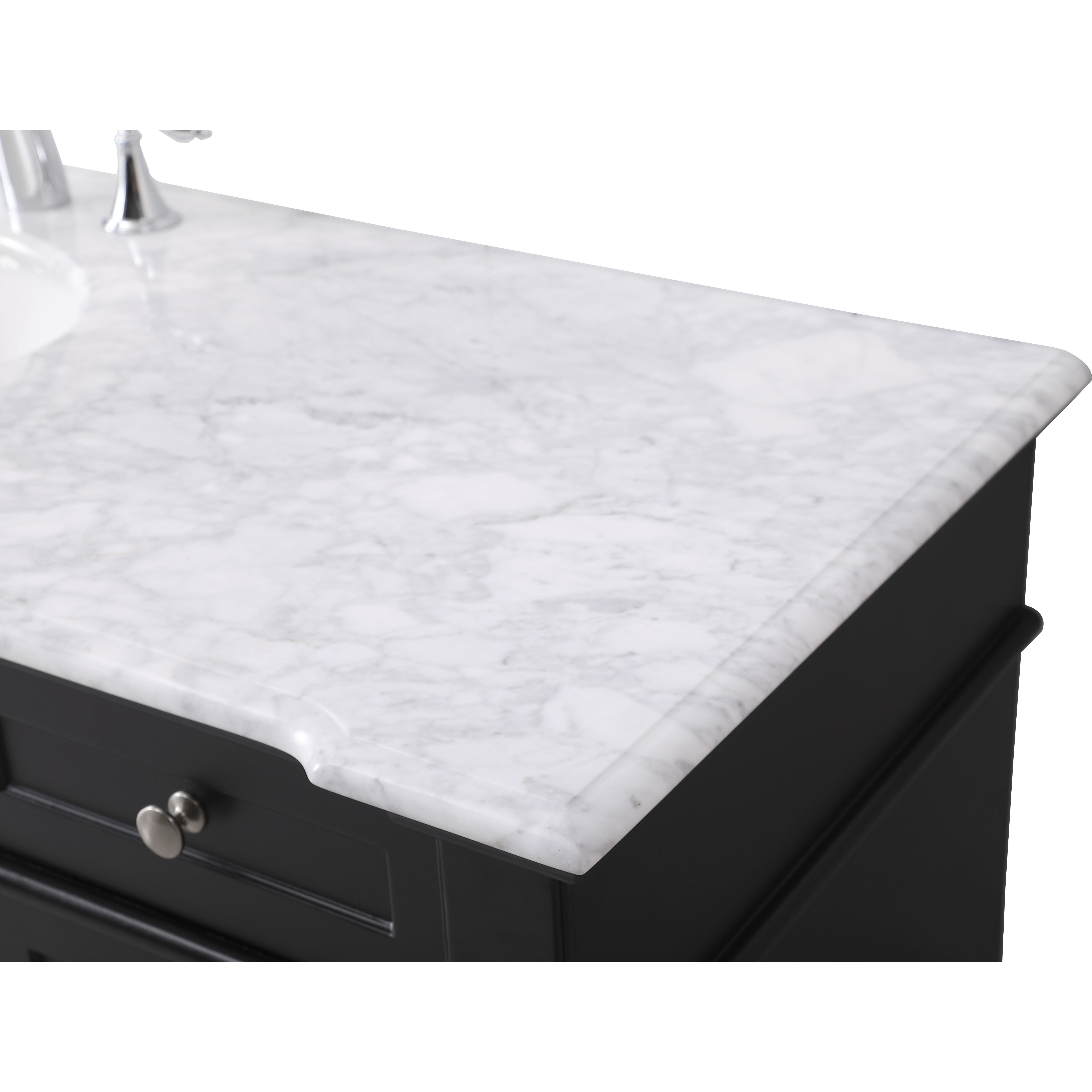 Wesley 60 X 22 X 35 inch Black Vanity Sink Set