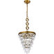 Nordic 3 Light 13 inch Brass Pendant Ceiling Light