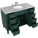 Park Avenue 48 X 22 X 35 inch Green Vanity Sink Set