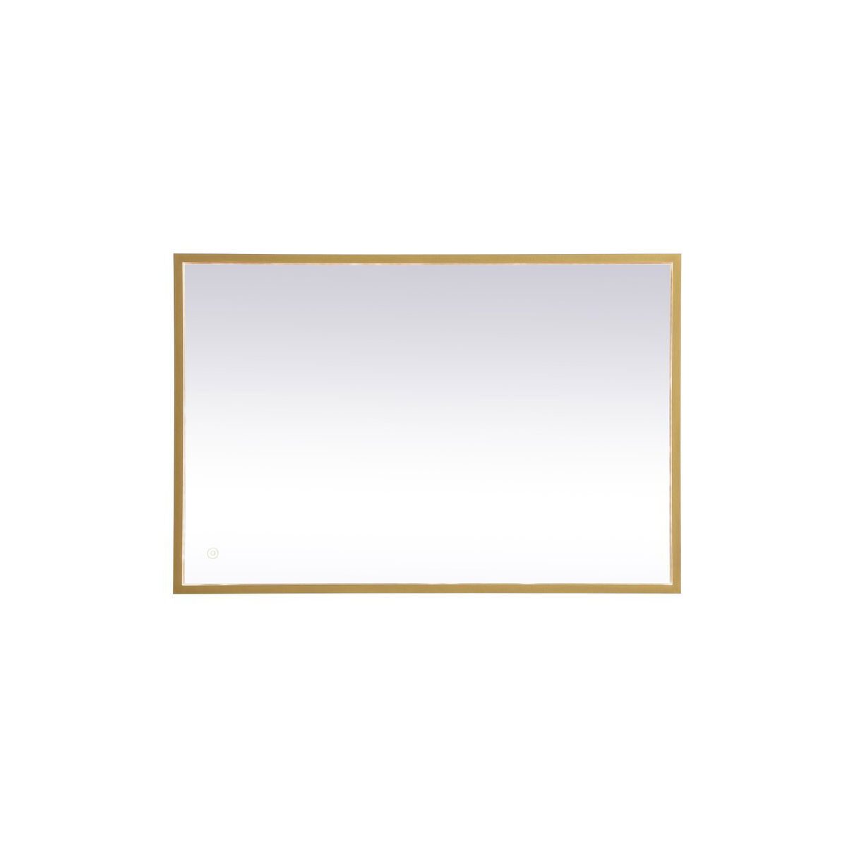 Pier 40 X 20 inch Brass LED Mirror