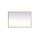 Pier 40 X 20 inch Brass LED Mirror