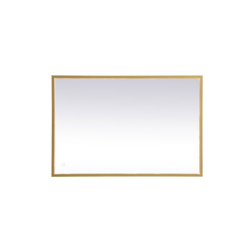 Pier 40 X 20 inch Brass LED Mirror