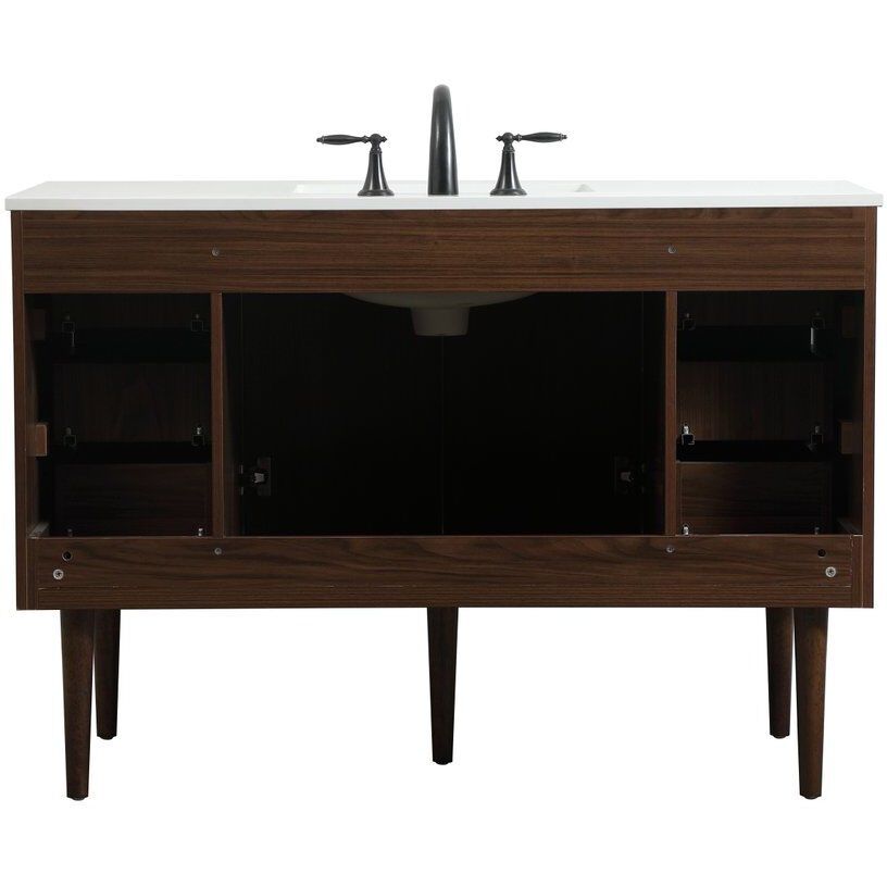 Cyrus 48 X 22 X 33.5 inch Walnut Vanity Sink Set in Not Included