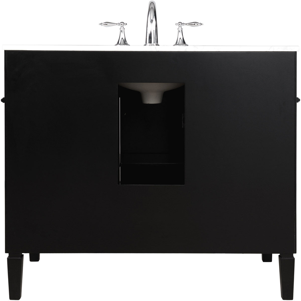 Park Avenue 40 X 21.5 X 35 inch Black Vanity Sink Set