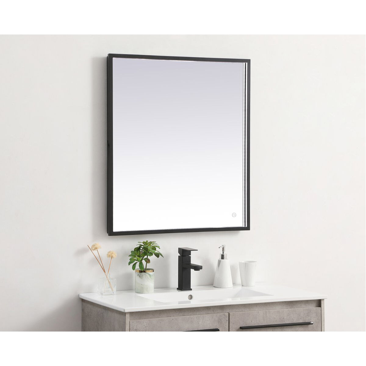 Pier 36 X 24 inch Black LED Mirror