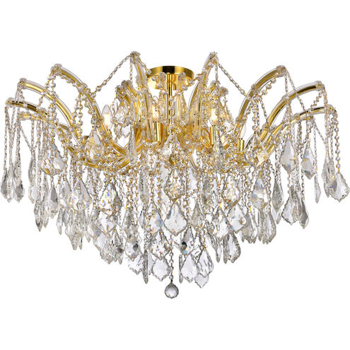 Maria Theresa 8 Light 36 inch Gold Flush Mount Ceiling Light in Royal Cut
