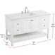 Theo 54 X 34 inch White Bathroom Vanity Cabinet