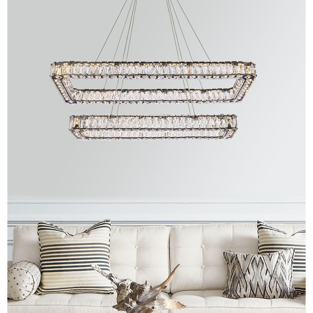 Monroe 2 Light 42 inch Black Pendant Ceiling Light