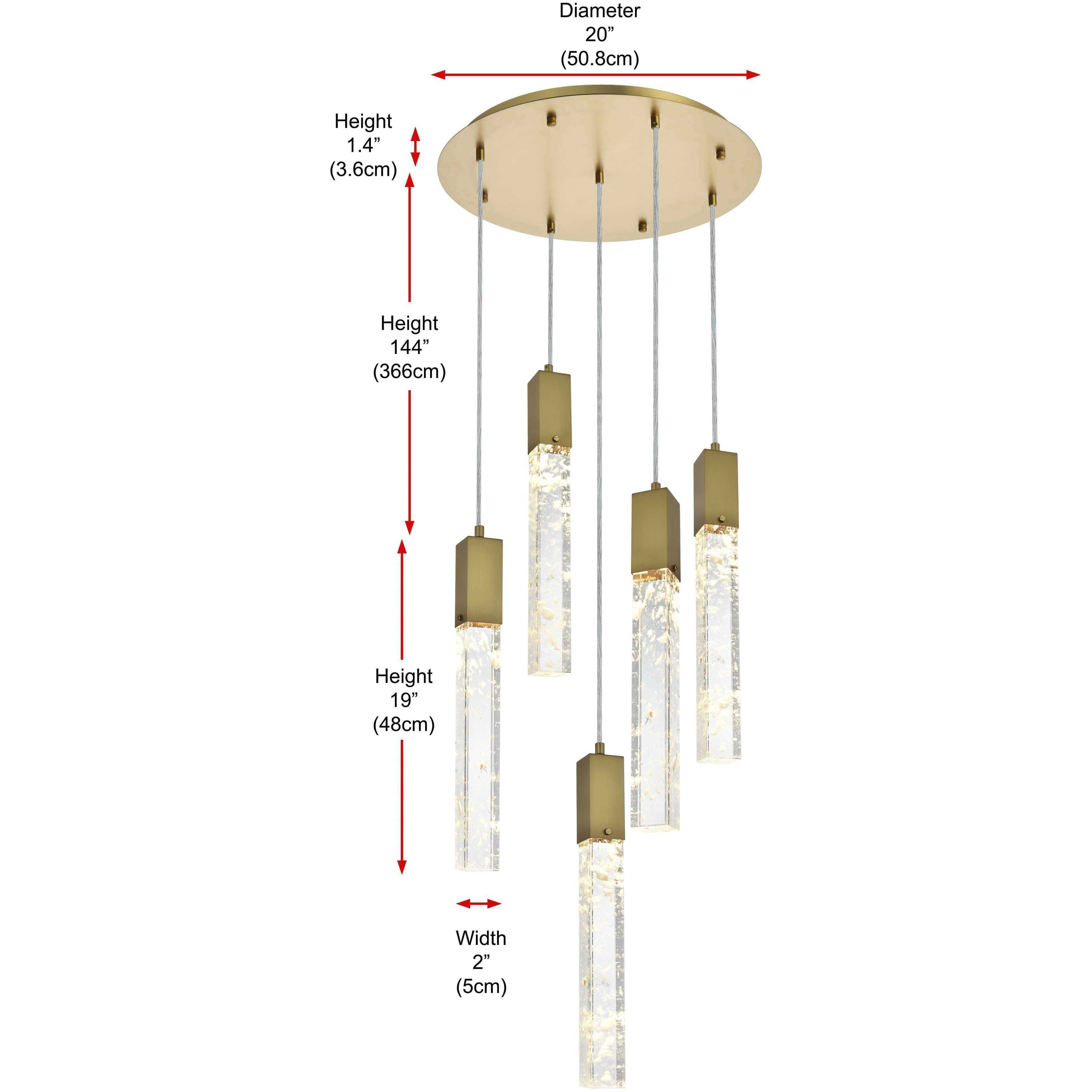 Aurora 5 Light 20 inch Satin Gold Chandelier Ceiling Light