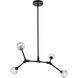Zayne 4 Light 29 inch Black Pendant Ceiling Light