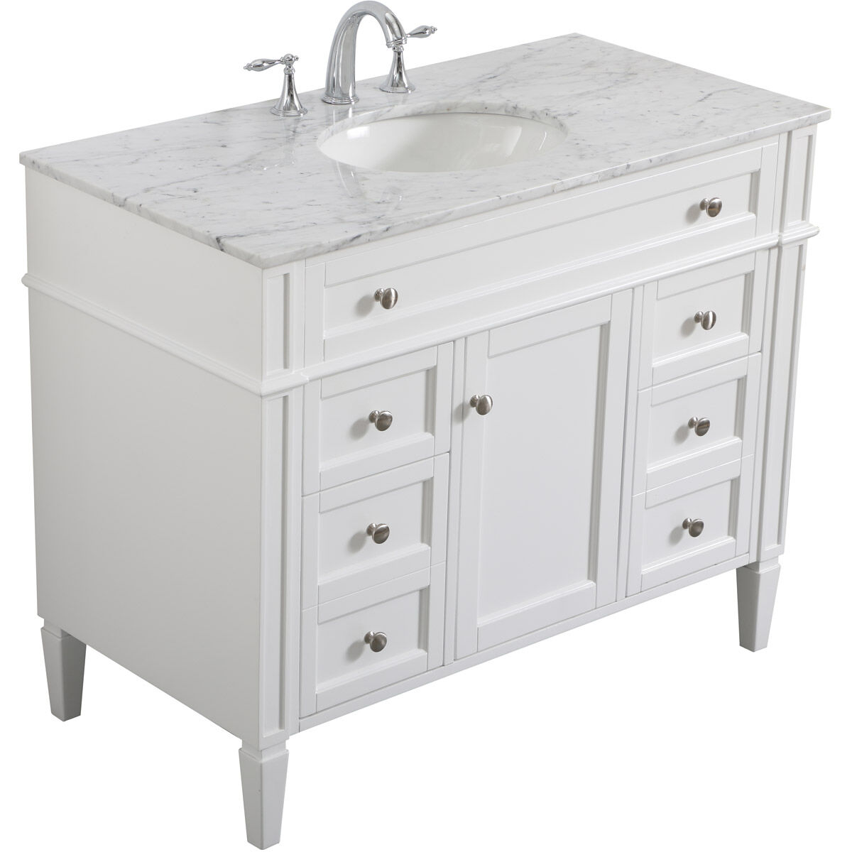 Park Avenue 42 X 22 X 35 inch White Vanity Sink Set