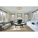Bowen 1 Light 26 inch Satin Gold Flush Mount Ceiling Light