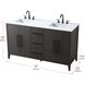 Millie 60 X 35 inch Mocha Brown Bathroom Vanity Cabinet
