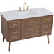 Boise 48 X 34 inch Walnut Brown Vanity Sink Set