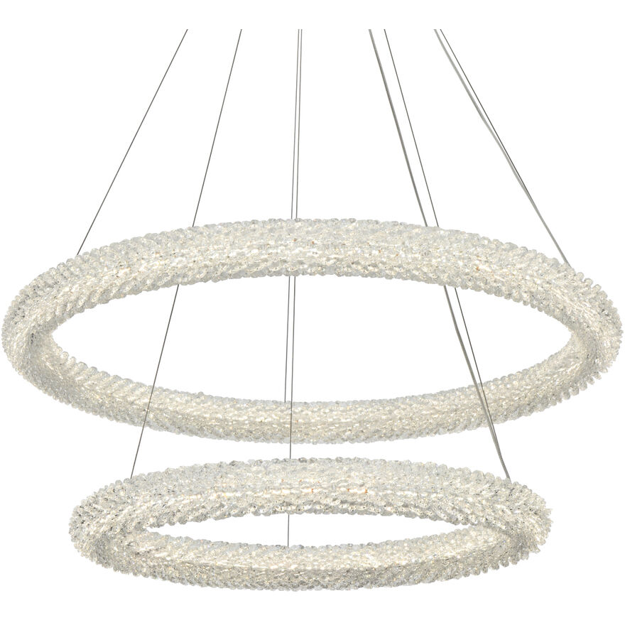 Bowen 2 Light 32 inch Satin Gold Chandelier Ceiling Light