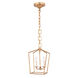 Denmark 2 Light 9.5 inch Golden Iron Pendant Ceiling Light, Urban Classic
