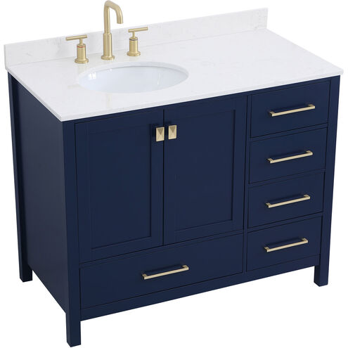 Irene 42 X 22 X 34 inch Blue Vanity Sink Set