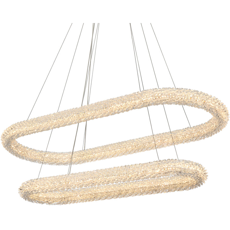 Bowen 2 Light 18 inch Satin Gold Chandelier Ceiling Light