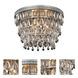 Nordic 3 Light 15 inch Antique Silver Flush Mount Ceiling Light in Antique Sliver, Urban Classic