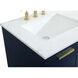 Blake 60 X 22 X 34 inch Blue Vanity Sink Set