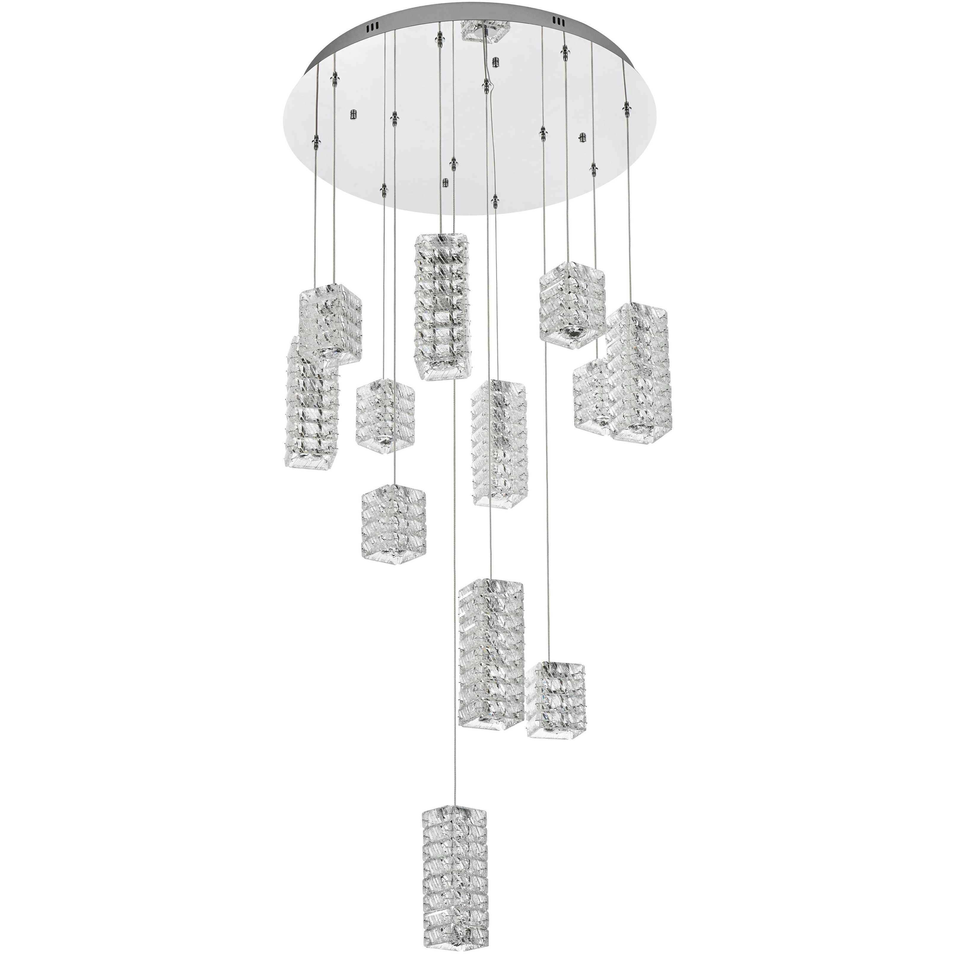 Aston 12 Light 28 inch Chrome Pendant Ceiling Light