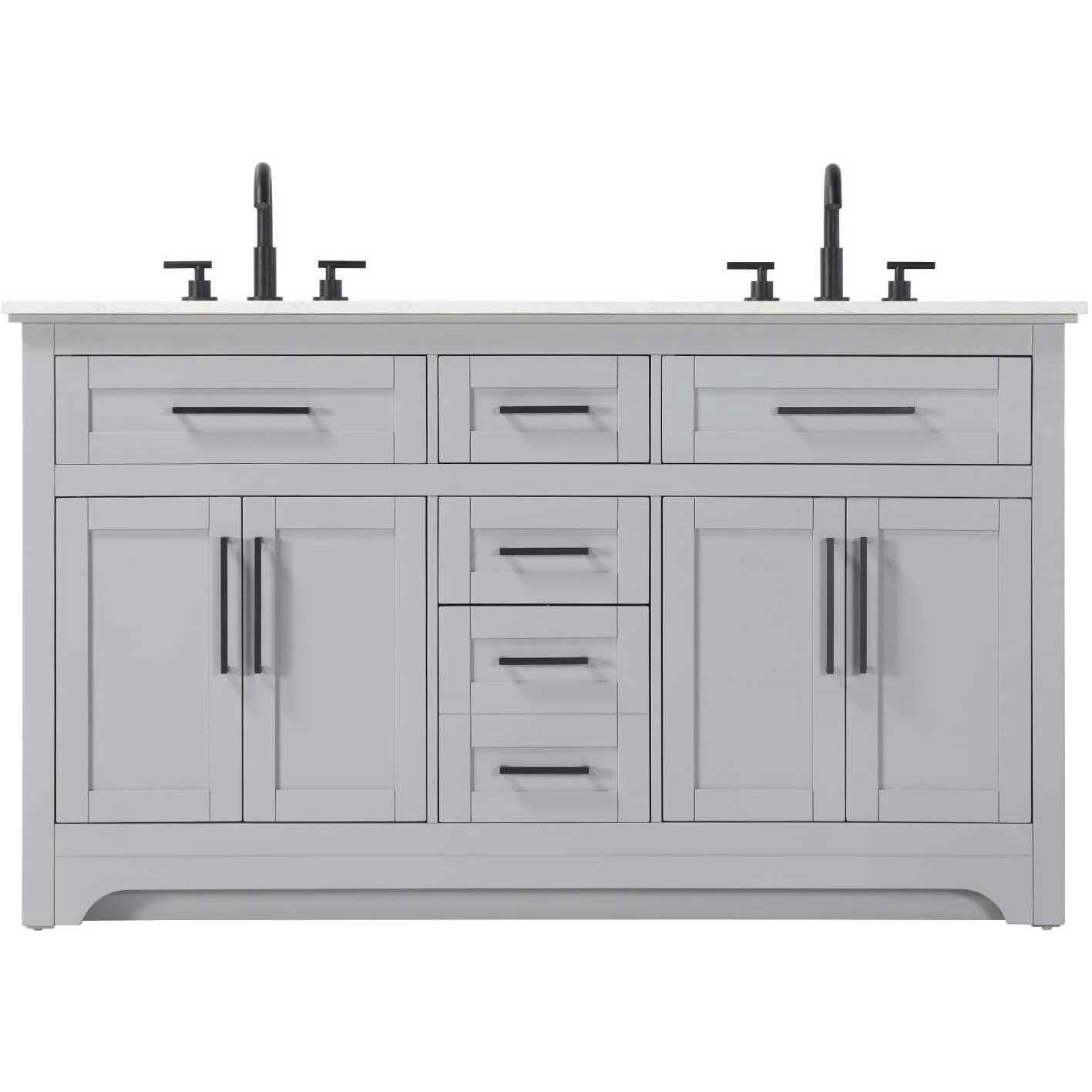 Remington 60 X 35 inch Grey Bathroom Vanity Cabinet