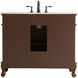 Danville 42 X 42 X 36 inch Teak and Antique Bronze Vanity Sink Set