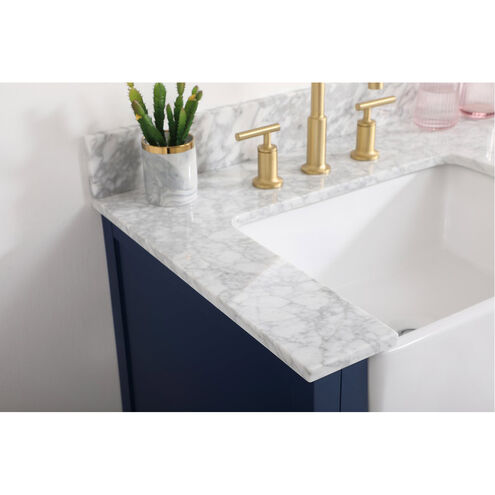 Franklin 36 X 22 X 35 inch Blue Bathroom Vanity Cabinet