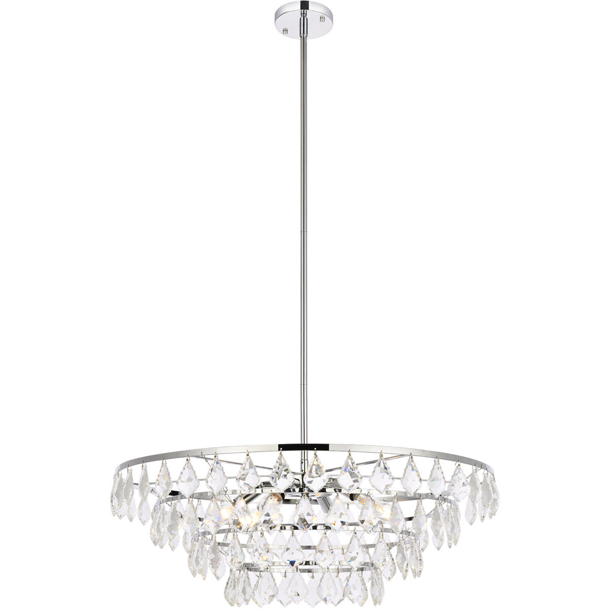 Ella 6 Light 28 inch Chrome Pendant Ceiling Light
