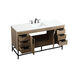 Eugene 60 X 22 X 34 inch Natural Oak Vanity Sink Set