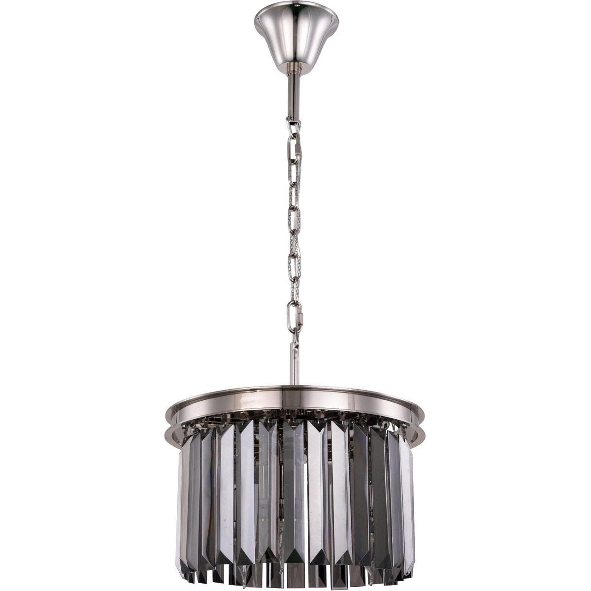 Sydney 3 Light 16 inch Polished Nickel Pendant Ceiling Light in Silver Shade, Urban Classic