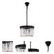Sydney 3 Light 16 inch Matte Black Pendant Ceiling Light in Clear, Urban Classic