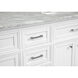 Americana 60 X 35 inch White with Carrara White Marble Vanity Set