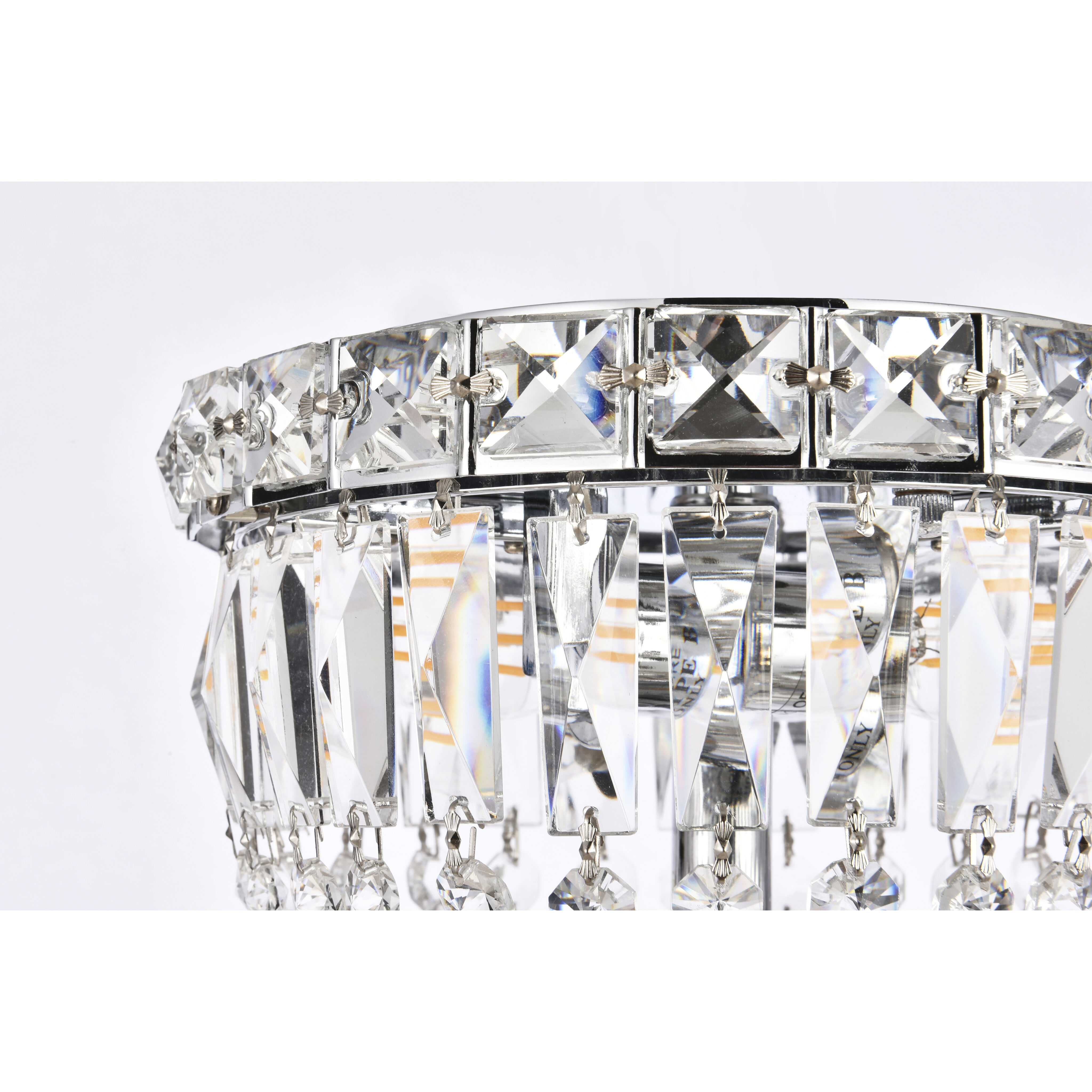 Tranquil 2 Light 8 inch Chrome Flush Mount Ceiling Light in Royal Cut