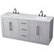 Chase 72 X 34 inch Grey Bathroom Vanity Cabinet