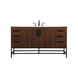 Eugene 60 X 22 X 34 inch Walnut Vanity Sink Set