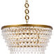 Nordic 6 Light 28 inch Brass Chandelier Ceiling Light
