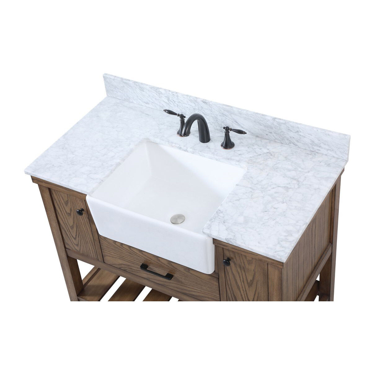 Clement 42 X 22 X 34.13 inch Driftwood Bathroom Vanity Cabinet