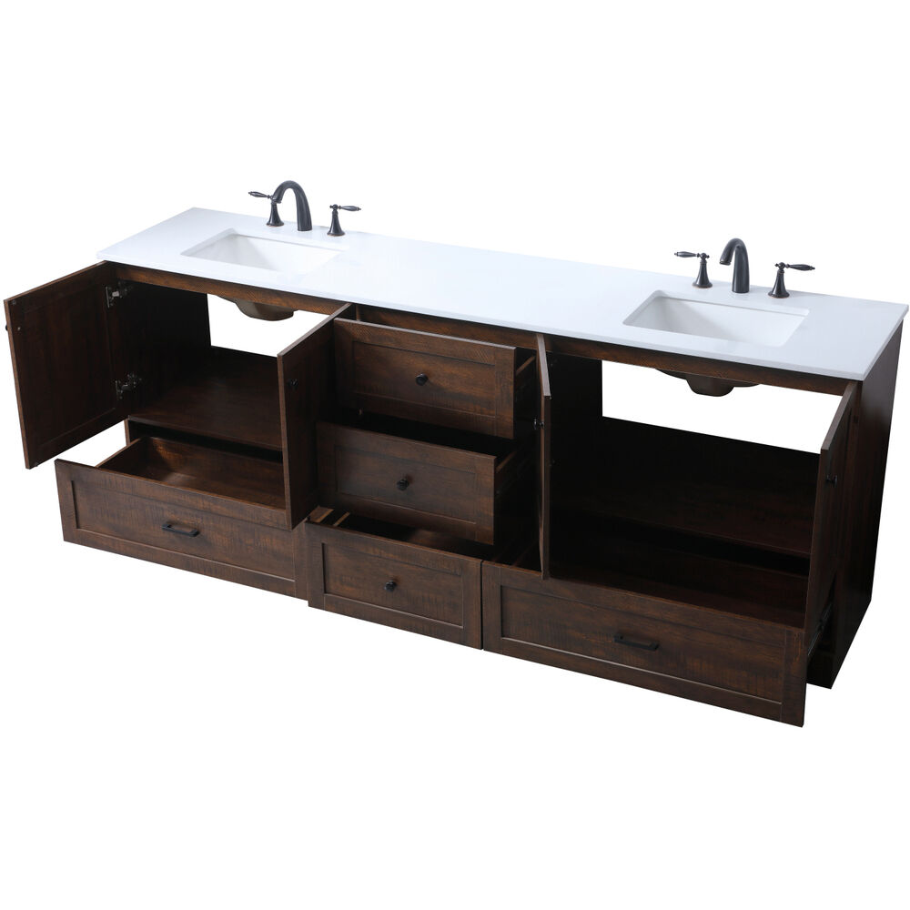 Soma 84 X 19 X 34 inch Expresso Vanity Sink Set