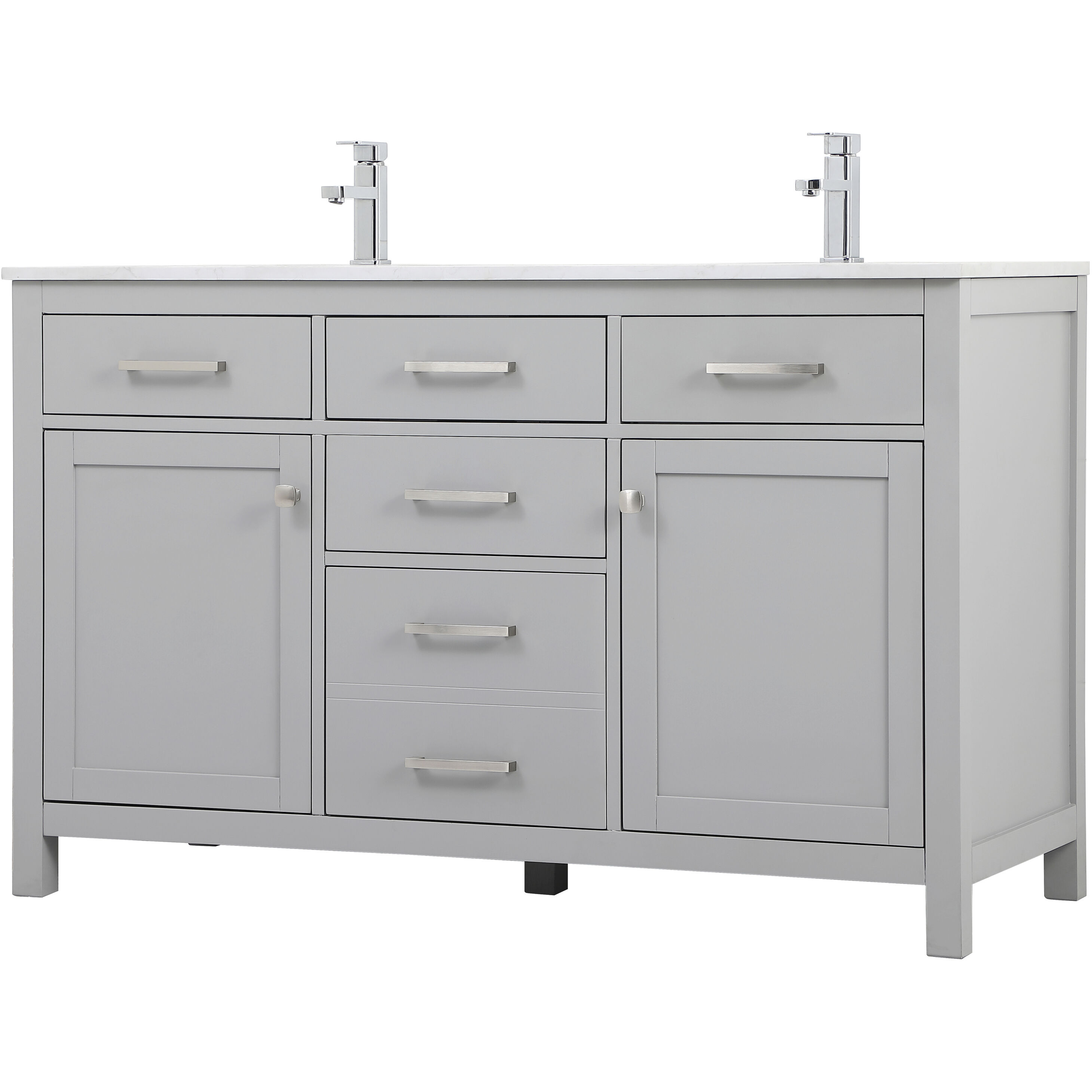 Lewis 54 X 22 X 34 inch Grey Vanity Sink Set