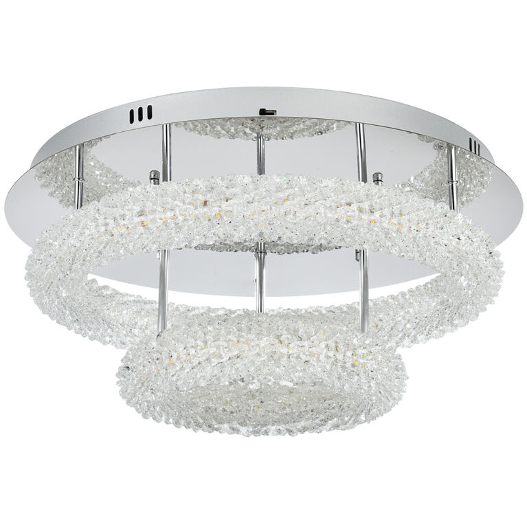 Bowen 2 Light 22 inch Chrome Flush Mount Ceiling Light