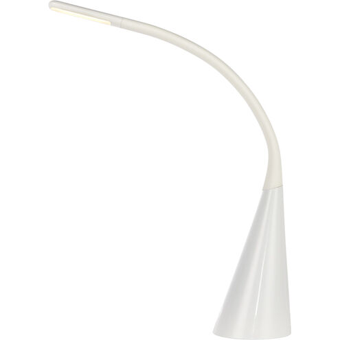Illumen 26 inch 4 watt Glossy White LED Desk Lamp Portable Light, with USB Port