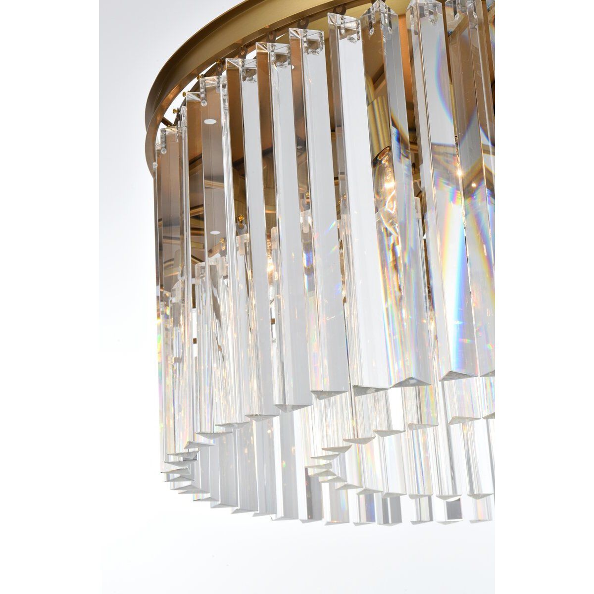 Sydney 8 Light 26 inch Satin Gold Chandelier Ceiling Light in Clear