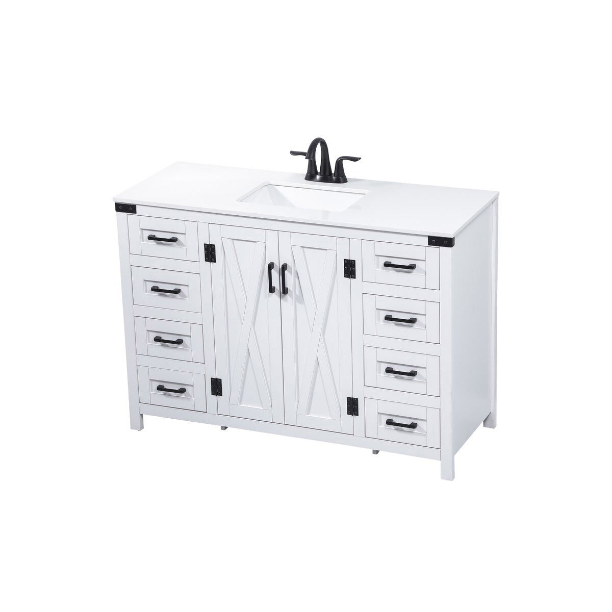 Grant 48 X 19 X 34 inch White Vanity Sink Set in Not Included
