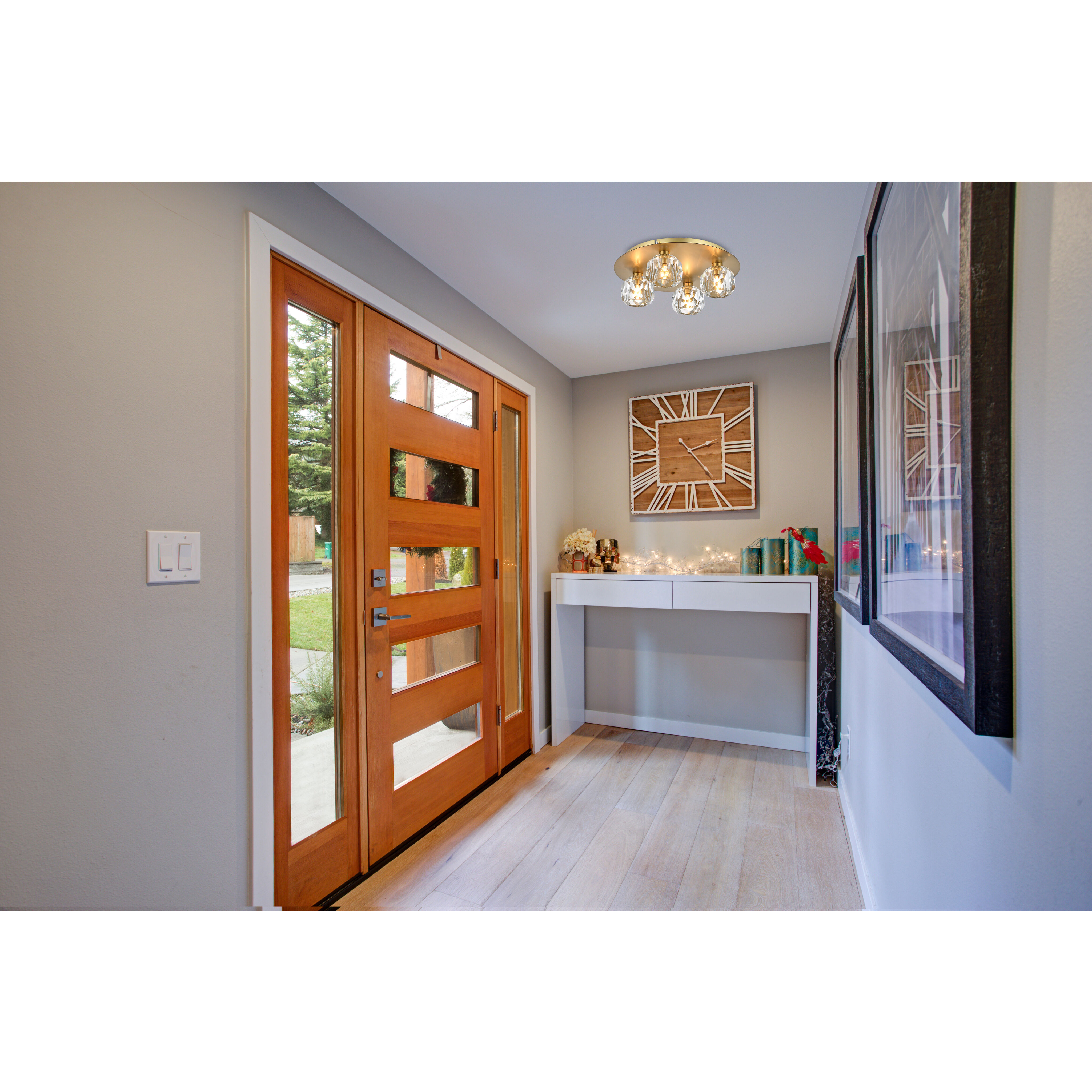 Graham 4 Light 14 inch Gold Flush Mount Ceiling Light