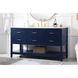 Sinclaire 60 X 22 X 34 inch Blue Vanity Sink Set