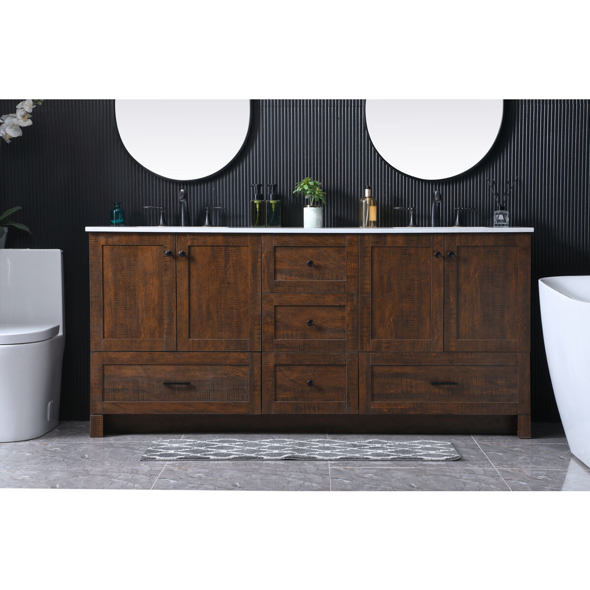 Soma 72 X 19 X 34 inch Expresso Vanity Sink Set