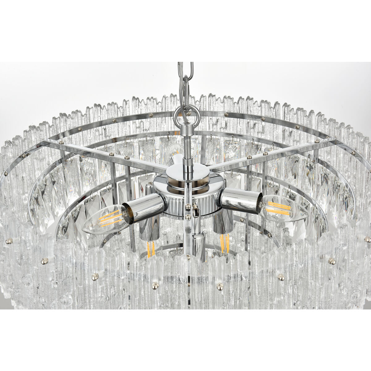 Elegant Lighting 1780D21C Emilia 6 Light 21 inch Chrome