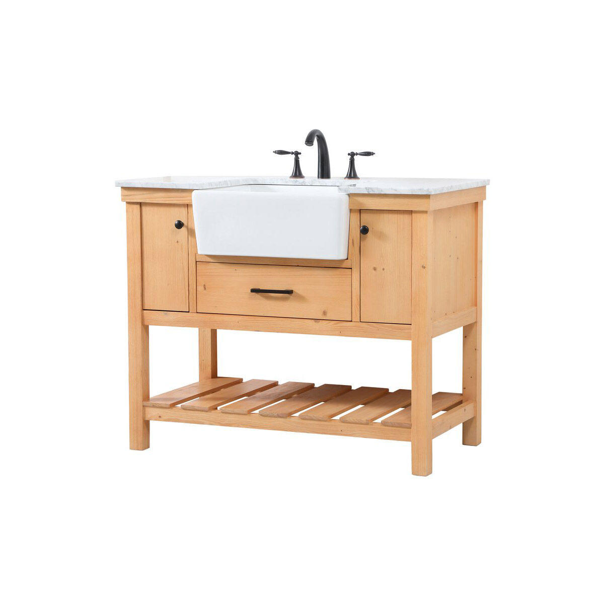 Clement 42 X 22 X 34 inch Natural Wood Bathroom Vanity Cabinet